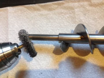 [Hearth.com] Auger Bearing Cleaning Brush - See pics of Big E auger service - auger jam fix!