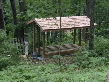 [Hearth.com] Wood shed on piers