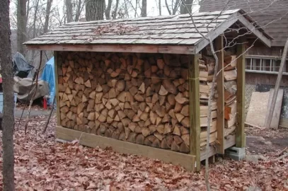 [Hearth.com] Wood shed on piers