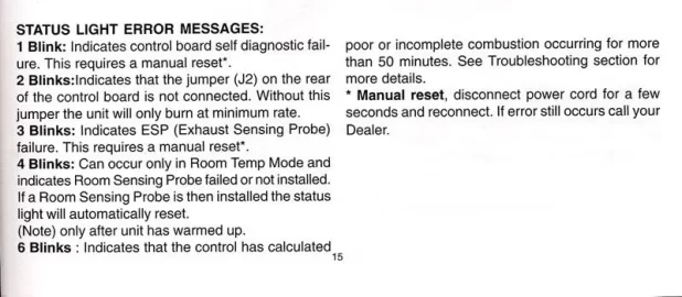 [Hearth.com] Need answer from Harman P61A manual, I lost mine  :(