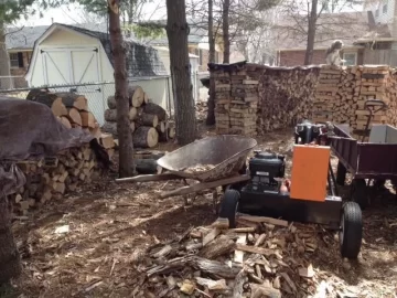 [Hearth.com] Split and stacked with the help of my Buddy today.