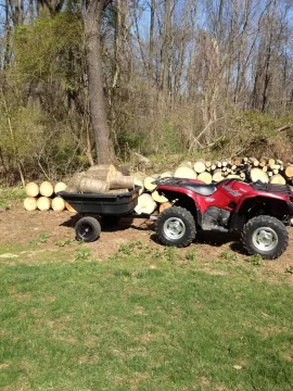 [Hearth.com] 4 wheeler for wood hauler/plowing