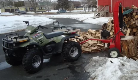 [Hearth.com] 4 wheeler for wood hauler/plowing