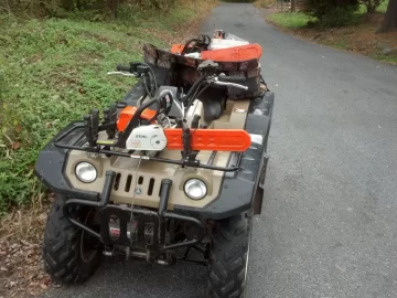 [Hearth.com] 4 wheeler for wood hauler/plowing