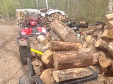 [Hearth.com] towing logs with 4wheeler