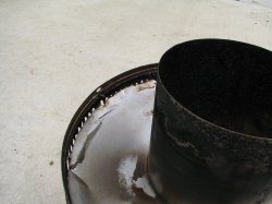 [Hearth.com] Creosote/oxidized paint stains form wood burning fireplace