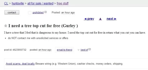 [Hearth.com] Craigslist laugh of the day.....