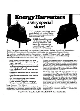 [Hearth.com] 1983 Energy Harvester stove specs