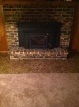 [Hearth.com] Finally got the tile laid in front of the new insert!