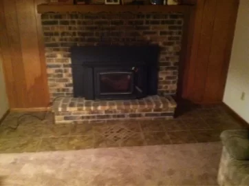 [Hearth.com] Finally got the tile laid in front of the new insert!