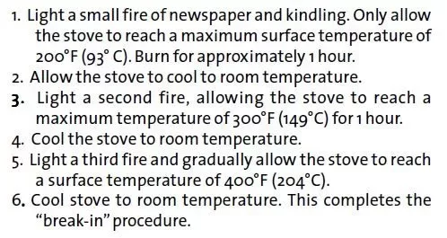 [Hearth.com] Wood Stove Break in fire procedure