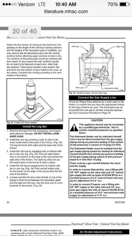 [Hearth.com] Dutchwest gas stove venting