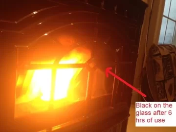 [Hearth.com] Black on the glass after few hours!