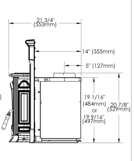 [Hearth.com] Boston 1200/1700 insert - how much does it project?