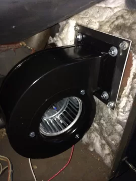 [Hearth.com] Installing a new convection blower in an older 1992 Breckwell P24 with custom adapter plate!