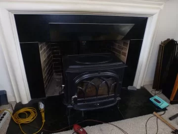 [Hearth.com] Removable mantle shield project- done