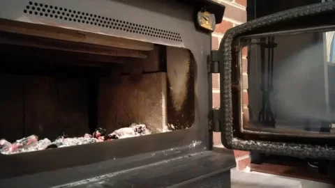 [Hearth.com] Light gray spots in firebox of insert after some burns... overfire or something else?