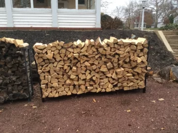 [Hearth.com] piling wood to season