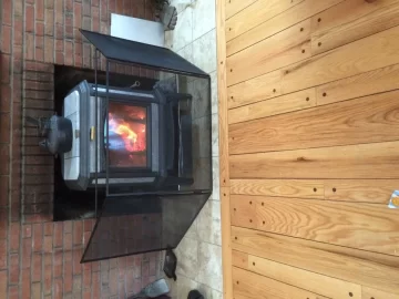 [Hearth.com] Wood stove in front of existing fireplace?