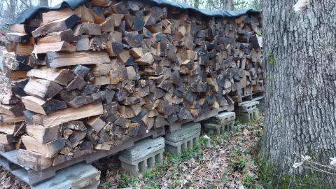 [Hearth.com] Wisdom/mechanics of stacking alongside a cinder block retaining wall