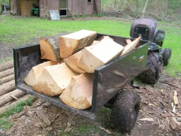 [Hearth.com] Dump cart for firewood hauling.