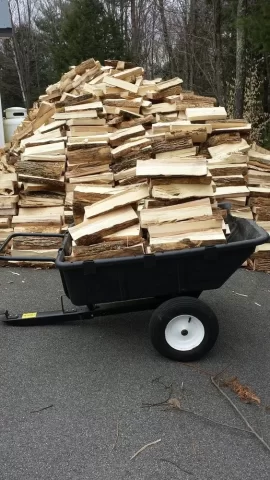 [Hearth.com] Dump cart for firewood hauling.