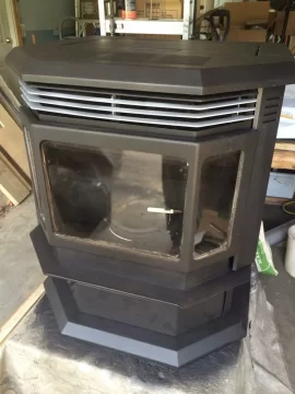 [Hearth.com] Pellet Stove - Cleaning & blasting that nasty rusty fire box and super rusty baffle panels!