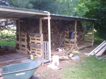 [Hearth.com] Wood Shed Build on the cheap