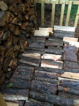 [Hearth.com] How much space needed between stacked rows in wood shed?