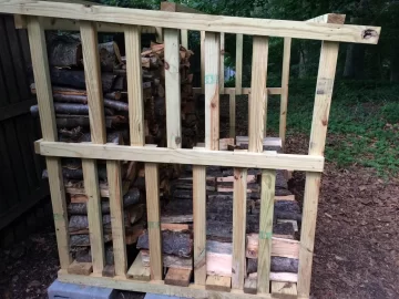 [Hearth.com] How much space needed between stacked rows in wood shed?