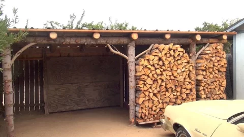 [Hearth.com] Video of how I build a log wood shed