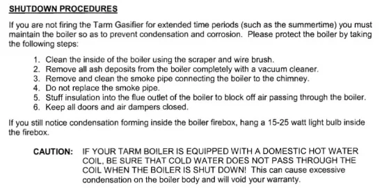 [Hearth.com] End of season cleaning and idle boiler care