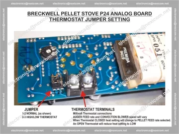 [Hearth.com] Breckwell P24I Control board jumpers