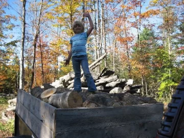 [Hearth.com] My nephew on my Woodpile