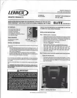 [Hearth.com] Lennox Montage 32FS Upgrade Kit H7832 - for 2008 units and below.