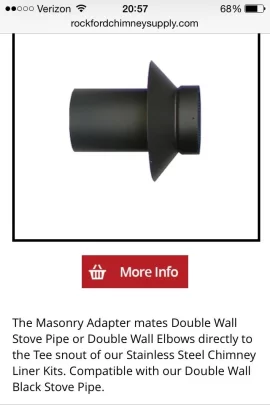 [Hearth.com] Double wall Masonry Adapter?