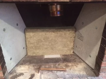 [Hearth.com] Block-off and firebox Roxul n Durock install