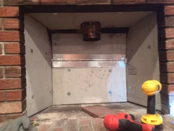 [Hearth.com] Block-off and firebox Roxul n Durock install