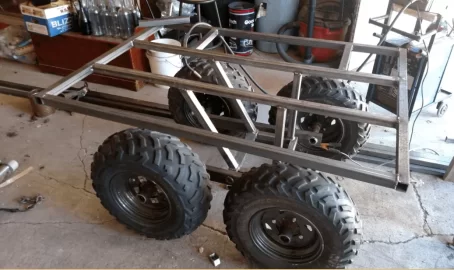 [Hearth.com] ATV Walking Axle Homemade Trailer "COD Haula"