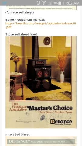 [Hearth.com] Defiance Master's Choice - need help finding an installation manual