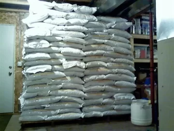 [Hearth.com] How high can you pile 40 pound bags?