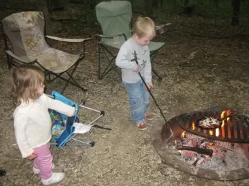 [Hearth.com] Family camping trip in July (notice the long sleeves)