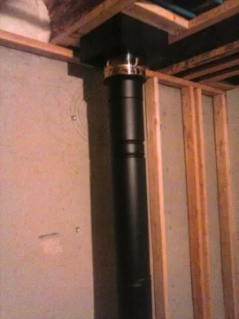 [Hearth.com] 8 inch pipe and chimney installation for basement stove