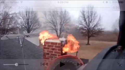 [Hearth.com] Chimney fire video from a fireman's camera!