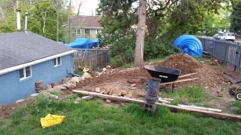 [Hearth.com] Boulder Retaining Wall Project