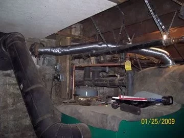 [Hearth.com] Basement wall, up against boiler