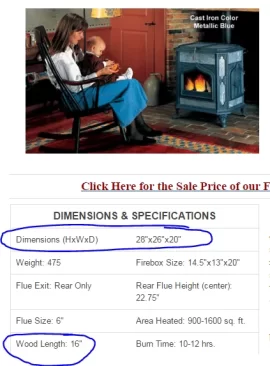 [Hearth.com] 19" rounds/16" stove