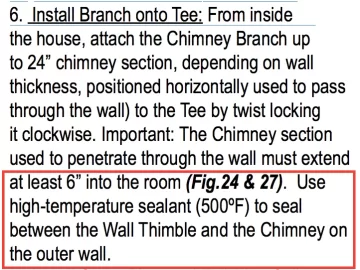 [Hearth.com] Air gap for chimney pipe?