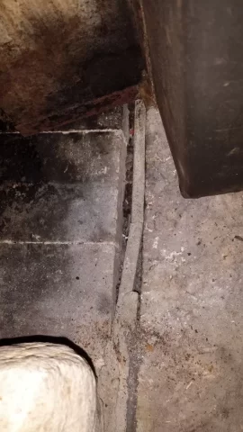 [Hearth.com] Cement for gap between firebox and hearth (picture)