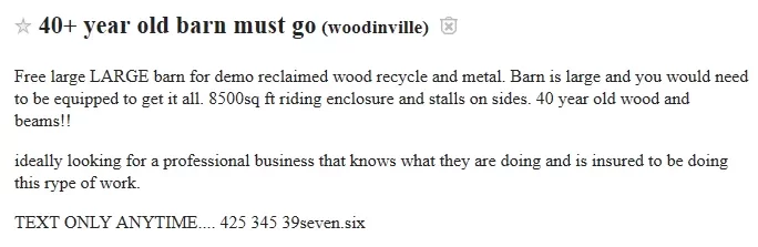 [Hearth.com] Craigslist laugh of the day.....